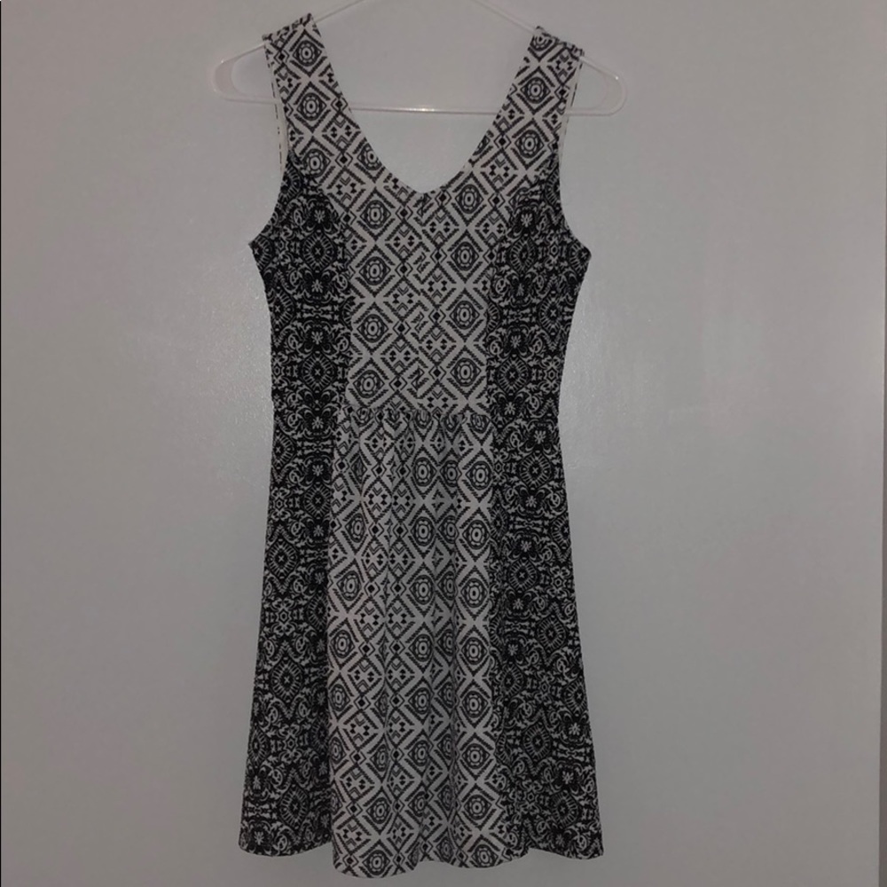 Black and White printed Dress